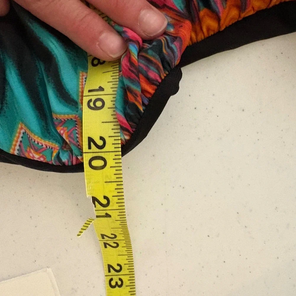 Miraclesuit Women Black Teal Tribal Print Ruched Slimming One‎ Piece Swimsuit 14
